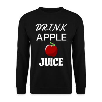 Apfel Obst Gesunde Ernährung lecker APFELSAFT - Unisex Pullover - Schwarz - Vorne - Alina (178cm) & Michal (187cm)