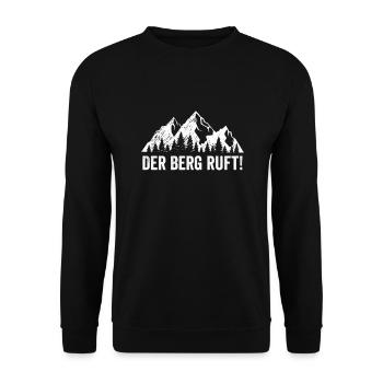 Der Berg Ruft Wander Shirt Wandern Trekking Alpen - Unisex Sweatshirt - black - Front - Alina (178cm) & Michal (187cm)