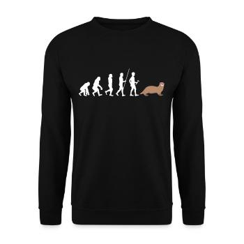 loutre - Sweat-shirt Unisexe - noir - Devant - Alina (178cm) & Michal (187cm)