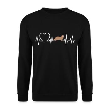 loutre - Sweat-shirt Unisexe - noir - Devant - Alina (178cm) & Michal (187cm)