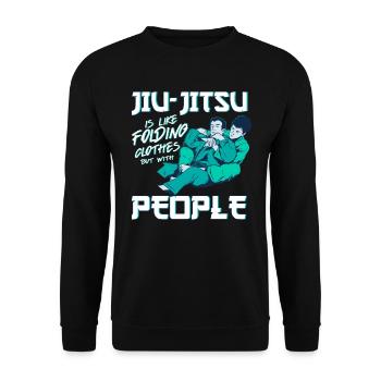 Martial artist Brazilian Jiu Jitsu Jiu Jitsu - Unisex Sweatshirt - black - Front - Alina (178cm) & Michal (187cm)