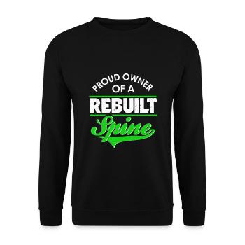 Fier propriétaire d'un reconstruit - Sweat-shirt Unisexe - noir - Devant - Alina (178cm) & Michal (187cm)