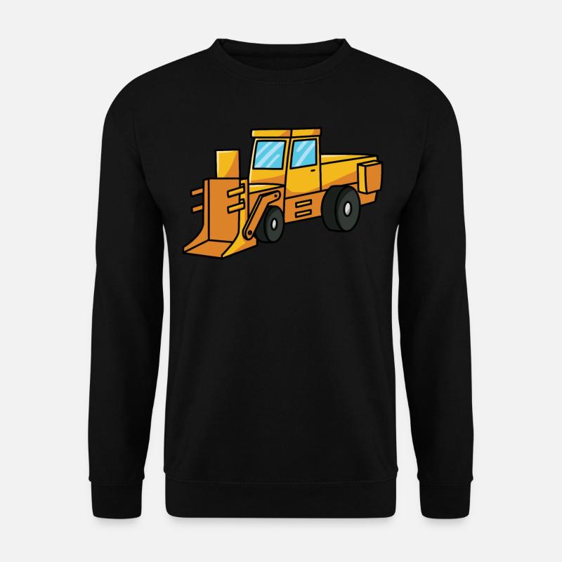 Bagger Schieber Baustelle Bagger Bauarbeiter - Unisex Pullover - Schwarz