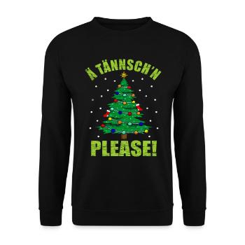 Denglisch Weihnachten Englisch Lehrer - Unisex Pullover - Schwarz - Vorne - Alina (178cm) & Michal (187cm)