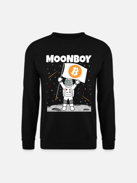 Moonboy BTC Moon Bitcoin Funny Crypto Moon - Sweat-shirt Unisexe - noir