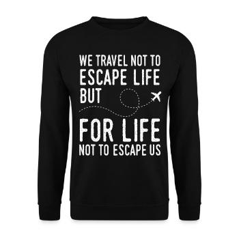 Travel time out - Unisex Sweatshirt - black - Front - Alina (178cm) & Michal (187cm)
