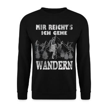 Enough for me I go hiking mountains cursing nature - Unisex Sweatshirt - black - Front - Alina (178cm) & Michal (187cm)