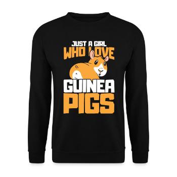 Juste une fille qui aime les cochons d'Inde - Sweat-shirt Unisexe - noir - Devant - Alina (178cm) & Michal (187cm)
