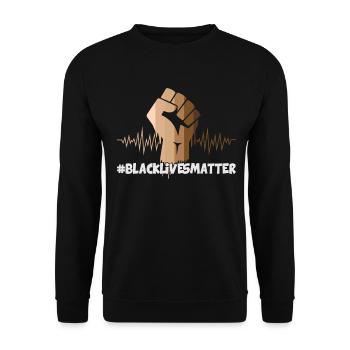 Black Lives Matter - Unisex Pullover - Schwarz - Vorne - Alina (178cm) & Michal (187cm)