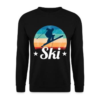 Ski - Unisex Pullover - Schwarz - Vorne - Alina (178cm) & Michal (187cm)
