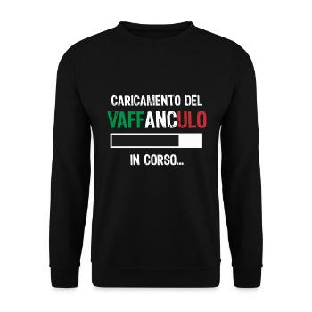 Vaffanculo Italian saying - Italy gift - Unisex Sweatshirt - black - Front - Alina (178cm) & Michal (187cm)