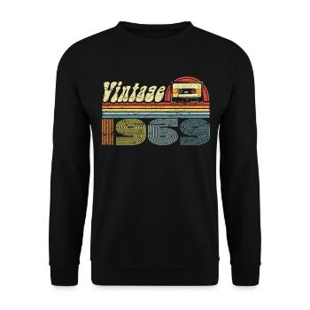 1969 Cassette Mixtape - 52e anniversaire - Sweat-shirt Unisexe - noir - Devant - Alina (178cm) & Michal (187cm)