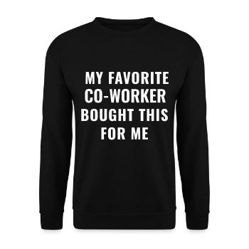 Co-worker Birthday Best Gift - Unisex Sweatshirt - black - Front - Alina (178cm) & Michal (187cm)