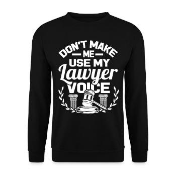 avocat - Sweat-shirt Unisexe - noir - Devant - Alina (178cm) & Michal (187cm)