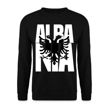 Albania saying Funny Albanian gift - Unisex Sweatshirt - black - Front - Alina (178cm) & Michal (187cm)