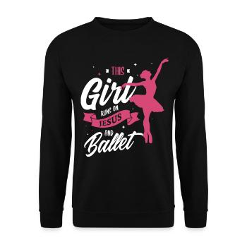 Conception de ballet pour un danseur de ballet - Sweat-shirt Unisexe - noir - Devant - Alina (178cm) & Michal (187cm)