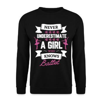 Conception de ballet pour un danseur de ballet - Sweat-shirt Unisexe - noir - Devant - Alina (178cm) & Michal (187cm)