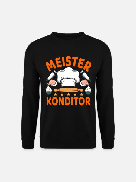 Meisterkonditor Bester Konditor Lustiges - Unisex Pullover - Schwarz
