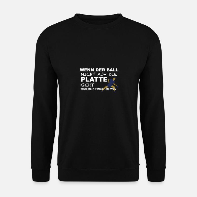 Tischtennisspruch Tischtennisspiel Finger - Unisex Pullover - Schwarz
