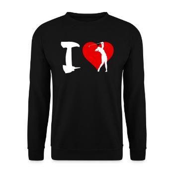 Golf joueurs de golf femme I love golf - Sweat-shirt Unisexe - noir - Devant - Alina (178cm) & Michal (187cm)