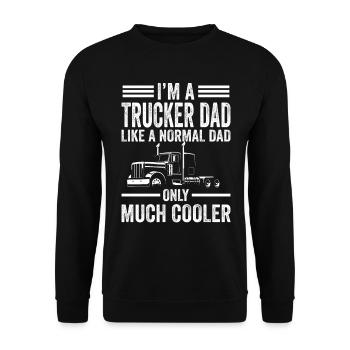 Cadeau de fête des pères de camionneur papa chauffeur de camion papa - Sweat-shirt Unisexe - noir - Devant - Alina (178cm) & Michal (187cm)