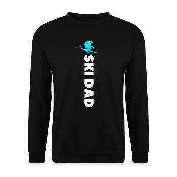 Ski Dad Dad Skiing Dad Winter Gift - Unisex Sweatshirt - black - Front - Alina (178cm) & Michal (187cm)