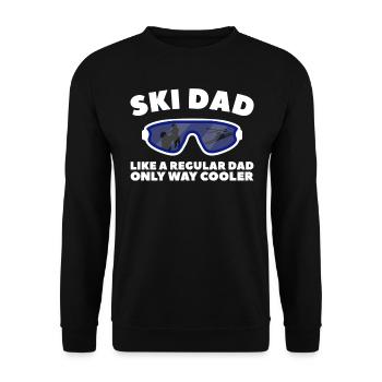 Ski Dad Father Skiing Dad Winter Gift - Unisex Sweatshirt - black - Front - Alina (178cm) & Michal (187cm)