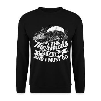 Paragliding parachute paragliding skydive - Unisex Sweatshirt - black - Front - Alina (178cm) & Michal (187cm)