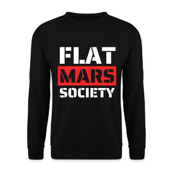 Flat Mars Society - Unisex Pullover - Schwarz - Vorne - Alina (178cm) & Michal (187cm)
