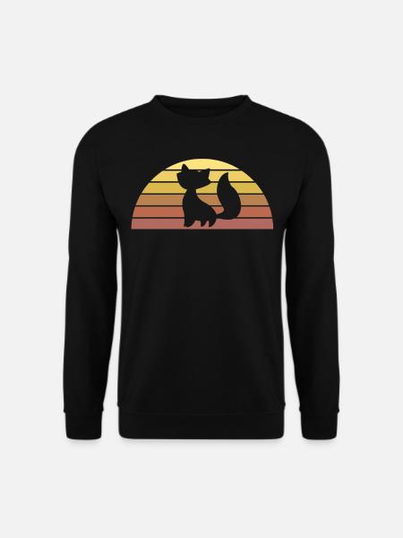 Fuchs in Vintage - Unisex Pullover - Schwarz