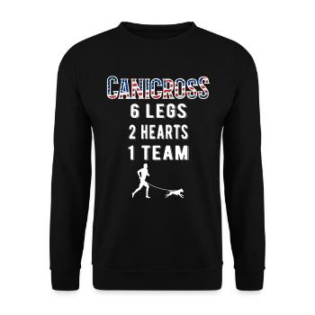 Canicross Dog Sports Dog Running Trail Running - Unisex Sweatshirt - black - Front - Alina (178cm) & Michal (187cm)