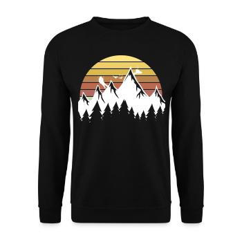 Ski Skifahrer Skier - Unisex Pullover - Schwarz - Vorne - Alina (178cm) & Michal (187cm)