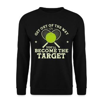 Tennis player net tennis gift - Unisex Sweatshirt - black - Front - Alina (178cm) & Michal (187cm)