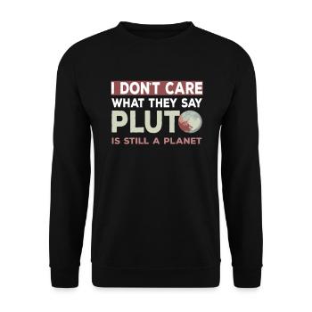 Pluton est toujours une planète - Sweat-shirt Unisexe - noir - Devant - Alina (178cm) & Michal (187cm)