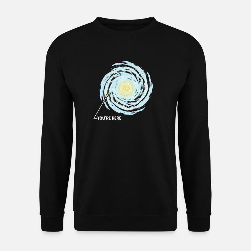 Du bist Hier in der Galaxie - Unisex Pullover - Schwarz