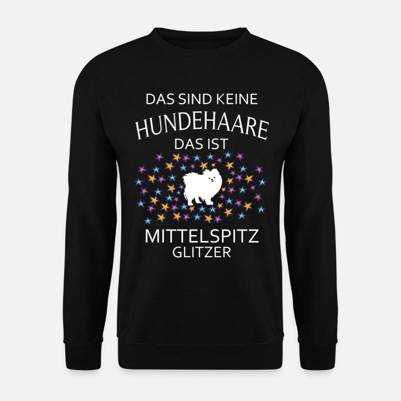 Spitze Deutscher Mittelspitz Hunde Hund - Unisex Pullover - Schwarz
