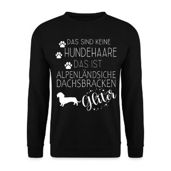 Österreichische Dachsbracke Hunde Dachsbracken - Unisex Pullover - Schwarz - Vorne - Alina (178cm) & Michal (187cm)