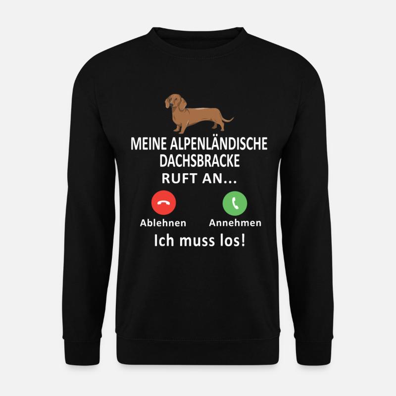 Alpenländische Dachsbracke Österreichische Hunde - Unisex Pullover - Schwarz