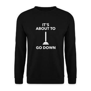 Klempner Klempnerin Sanitär Saugglocke Geschenk - Unisex Pullover - Schwarz - Vorne - Alina (178cm) & Michal (187cm)