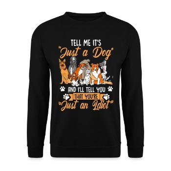 Dog design with a beautiful dog motif - Unisex Sweatshirt - black - Front - Alina (178cm) & Michal (187cm)