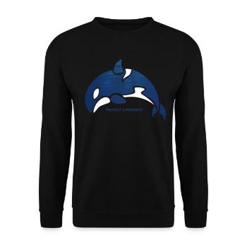 Épaulard protection des espèces protection de la nature protection des animaux - Sweat-shirt Unisexe - noir - Devant - Alina (178cm) & Michal (187cm)