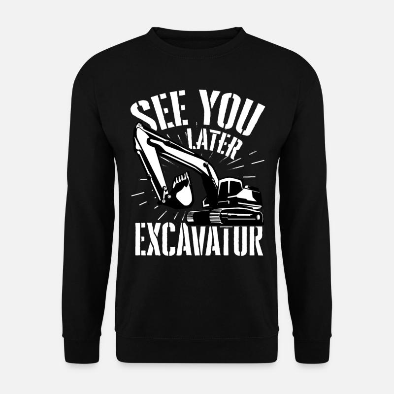 Excavator road construction - Unisex Sweatshirt - black