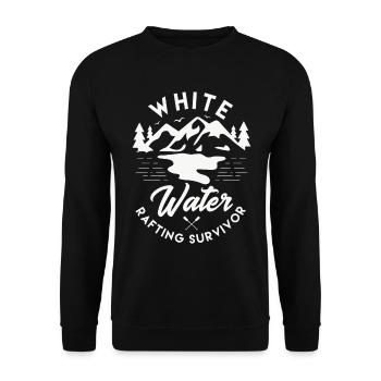 Rafting Design for a Rafting Fan - Unisex Sweatshirt - black - Front - Alina (178cm) & Michal (187cm)