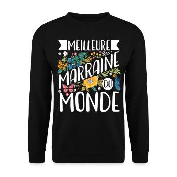 Meilleure Marraine Du Monde Cadeaux - Sweat-shirt Unisexe - noir - Devant - Alina (178cm) & Michal (187cm)