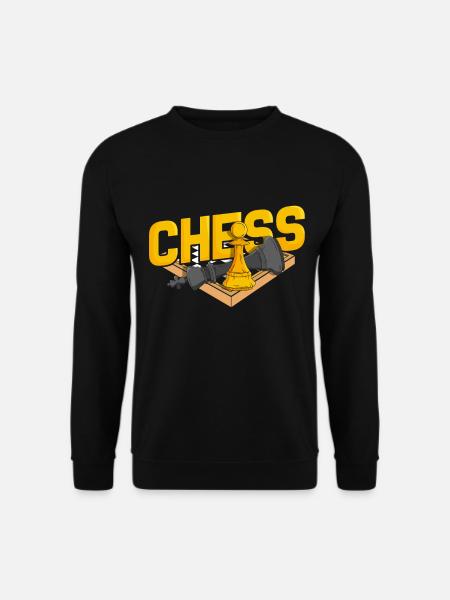 Schach Taktik Schachmatt Denksport Chess Läufer - Unisex Pullover - Schwarz