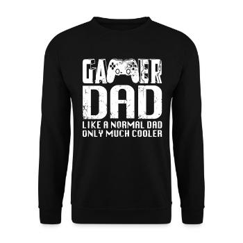 Gamer DAD fête des pères cadeau de jeu contrôleur - Sweat-shirt Unisexe - noir - Devant - Alina (178cm) & Michal (187cm)