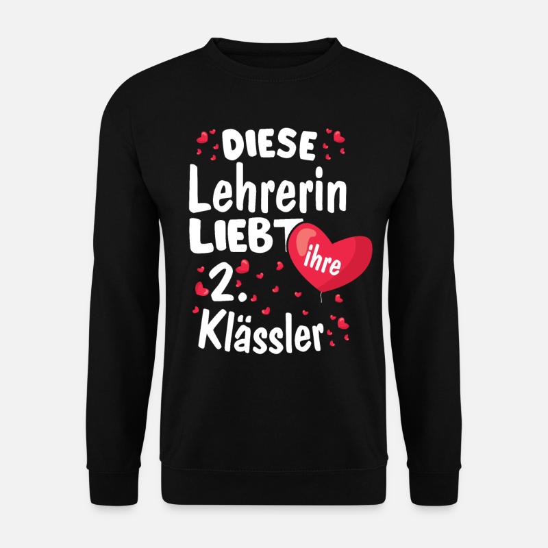 Diese Lehrerin liebt ihre 2. Klässler - Unisex Pullover - Schwarz
