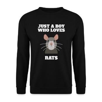 Chemise de rat pour homme - Sweat-shirt Unisexe - noir - Devant - Alina (178cm) & Michal (187cm)