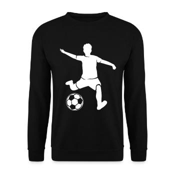 Soccer player soccer - Unisex Sweatshirt - black - Front - Alina (178cm) & Michal (187cm)
