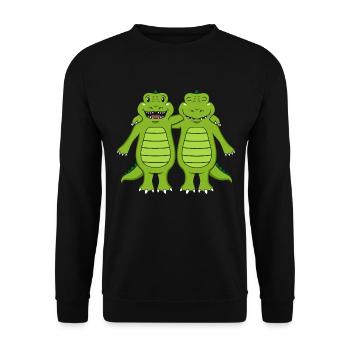 Crocodiles - Unisex Sweatshirt - black - Front - Alina (178cm) & Michal (187cm)